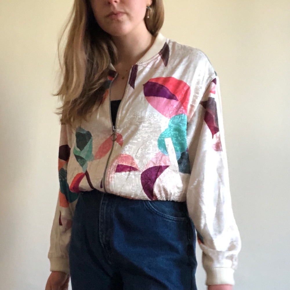 Colorful Anthropologie Bomber